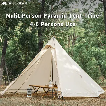 3F UL Pyramid Tipi Tent  4-6 Persons  Tent 40D/210T  4