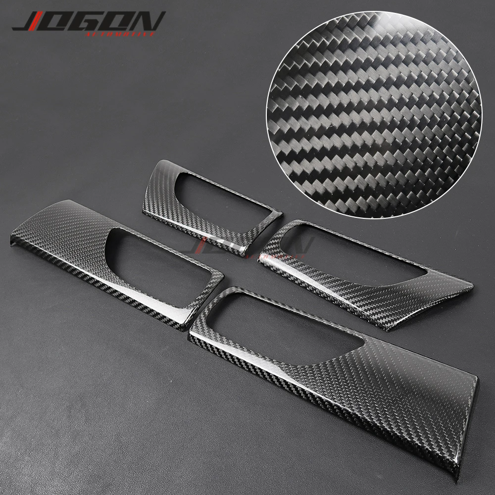 LHD 4PCS Carbon Fiber For Lexus IS 250 300 350 2015-2019 2020 Car Interior Side Door Handle Panel Sticker Cover Trim Accessories