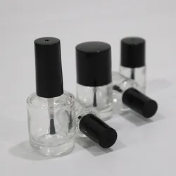 5/10/15ml Empty Nail Polish Glass Bottle Clear Portable UV Gel Container Refilled Storage Box DIY Square Round Makeup Tube