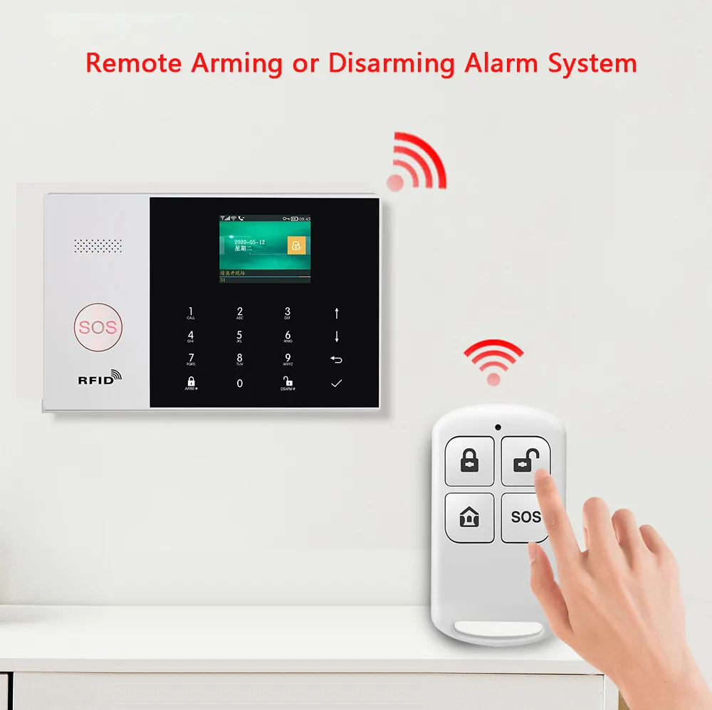 MULO-control remoto inalámbrico para sistema de alarma de seguridad antirrobo para el hogar, 433MHZ, Wifi / GSM