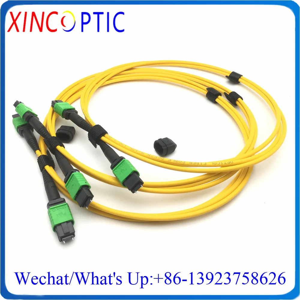 12Fibers,SMF OS1 G657A1,A/B/C Type,12C MPO/APC Female to MPOAPC F 3M 3.0mm LSZH Mini Round Cable Fiber Optic Patch Cord Jumper