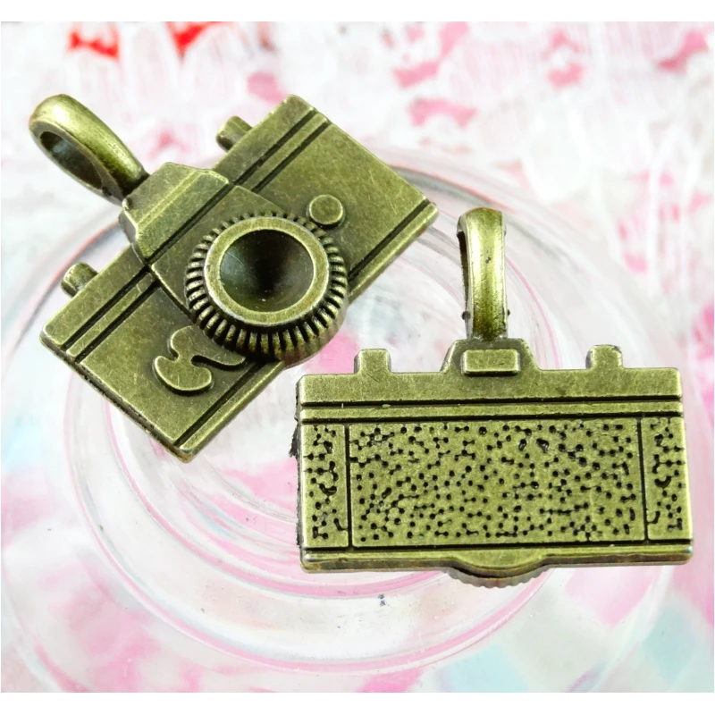 

30pcs/lot Antique Bronze Plated Vintage Camera Charms for Jewelry Making DIY Handmade Pendants 22*21mm