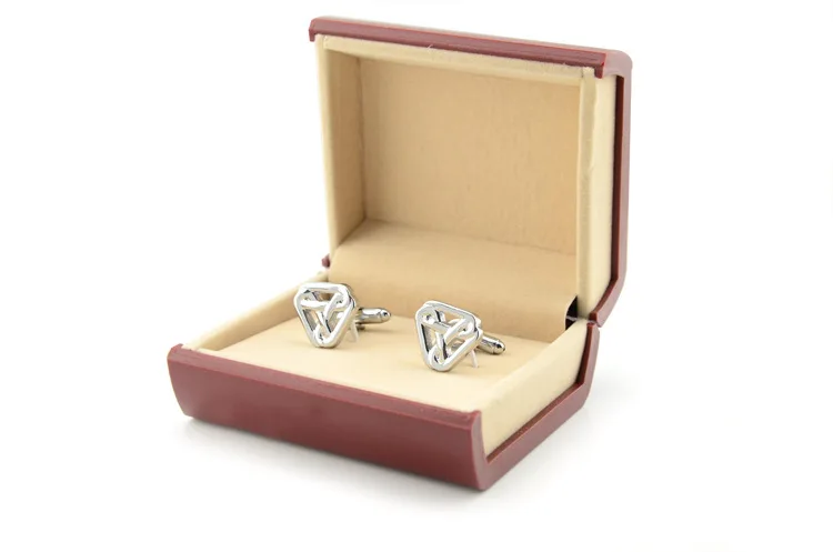 

Luxury Bussniess Cufflinks Box Tie Clasp Case Jewelry Display Organzier Men Gift Jewelry Storage Holder Cufflink Stand