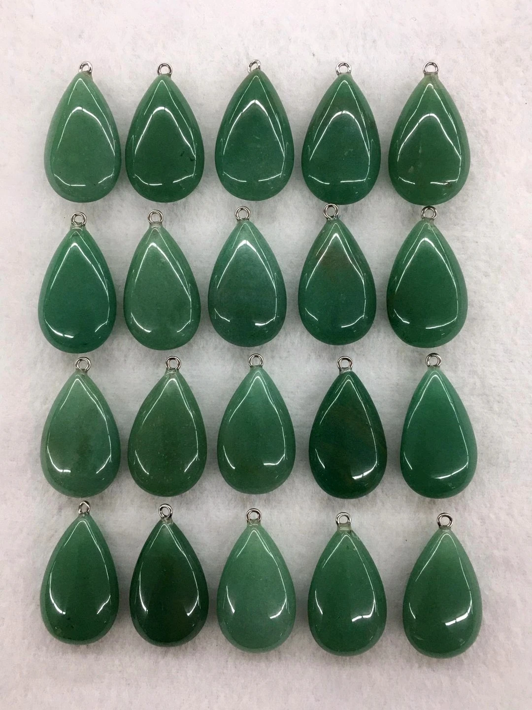 

Wholesale 10pcs/Pack Green Aventurine Bead Pendant,Pear Shape Gem Stone Jewelry Necklace DIY 32mm