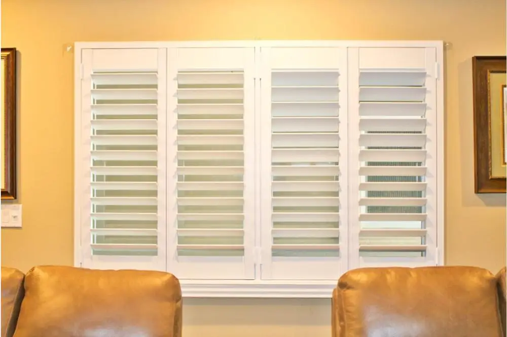 Custom Basswood Plantation Shutters  Wooden Blinds Solid Wood Shutter Louver PS210