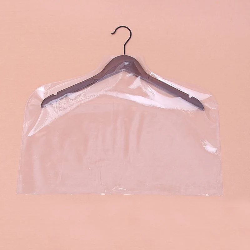 2022 1pcs/lot Transparent PVC Hanging Bag for Clothes Garment Coat Jacket Shirt Suit Dust Moisture Proof Protection Cover FC66