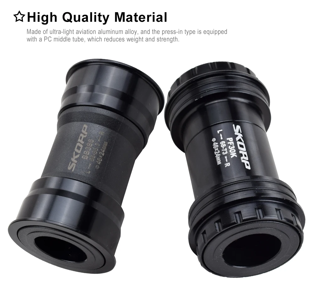 MTB Road Bike Bottom Brackets BB30 BSA30 PF30 BB386 46/42x22 24 30mm Sealed Bearing Mountain Bicycle BB Sets Central Axis