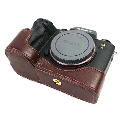 PU Leather Camera Case Half Bag Cover For Sony ILCE-9 A9 A7RM3 A7RIII A7R MarkIII A7R3 A73 A7M3 A7III With Battery Opening