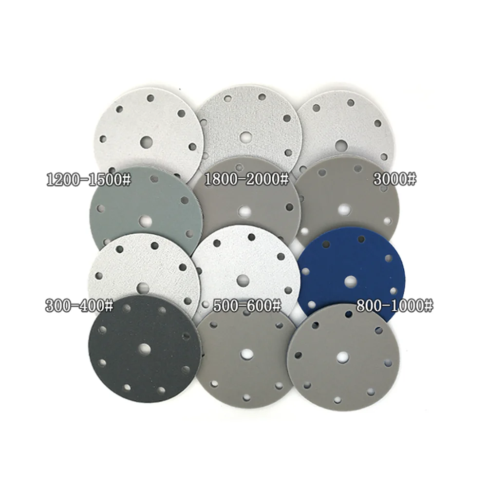 6 "Khô Và Ướt Spong Giấy Nhám Đĩa 150Mm 6/9 Lỗ 300-3000 Nhám Spong Giấy Chà Nhám