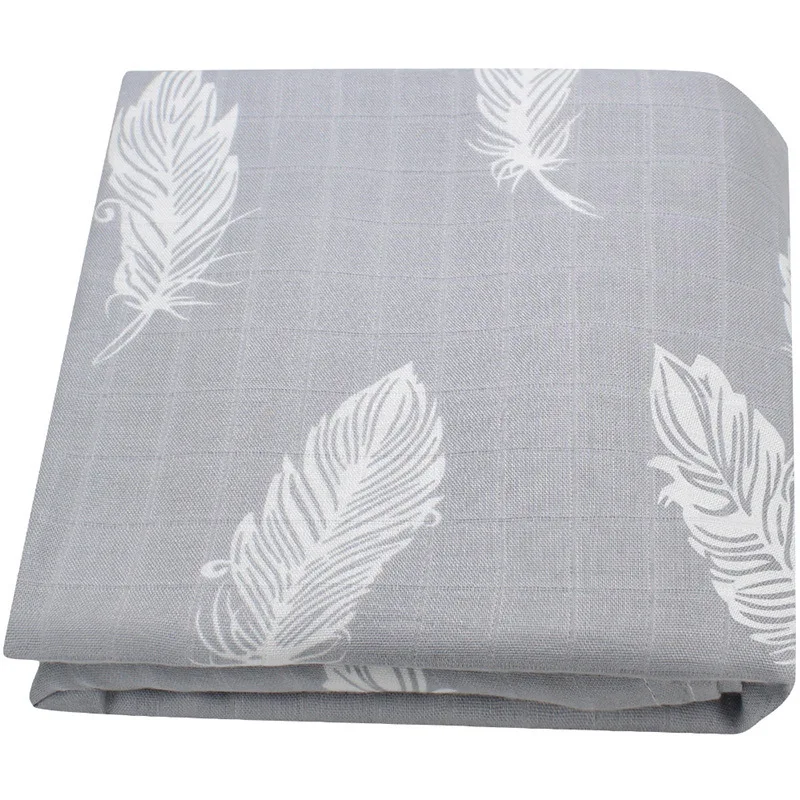 Bamboo Cotton Baby Blanket Soft Baby Swaddle Muslin Wrap