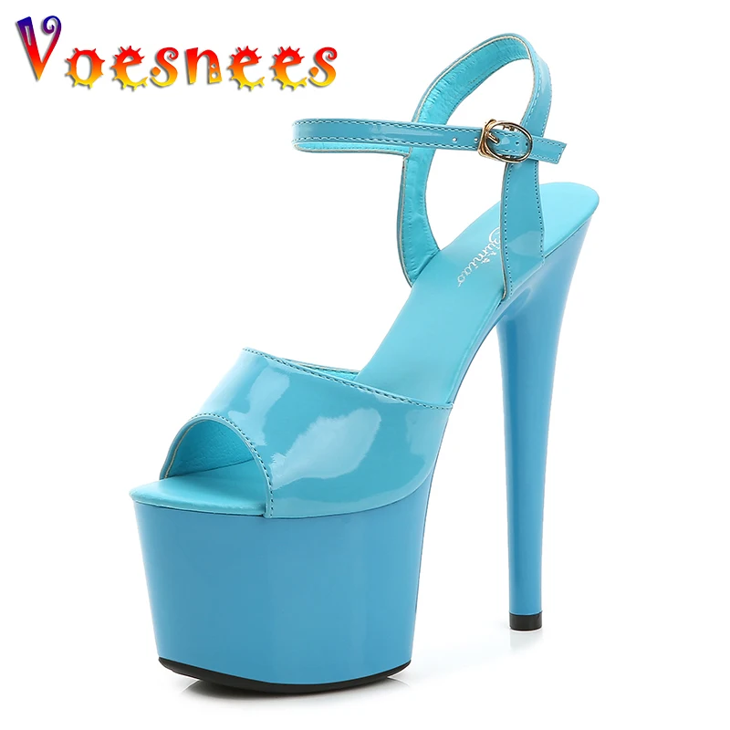 Pole Dance Model Shoes Women Catwalk Shoes Sandals 9 13 15 17 20 CM Sexy High Heels Platform Sandals Girls Shoe Party Stiletto