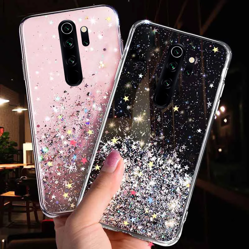 Phone Case For Xiaomi Redmi 9 9A 9C Cases Glitter Bling Cover Xiaomi Redmi Note 11 9 10 Pro 10S 9S Poco X3 NFC Pro F3 M3 Covers