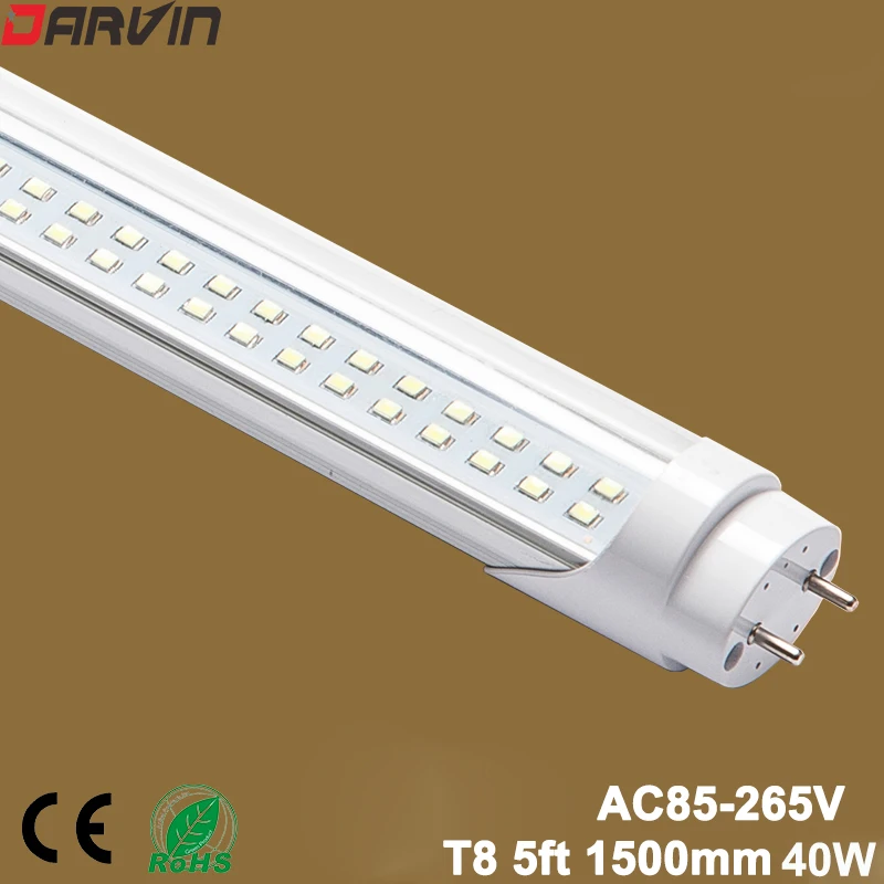 fluorescent light 8 Led Tube Light 5ft 1500mm 40W Double Lines High Bright High Lumen AC110V 220V Fluorescent Tube Lamp G13