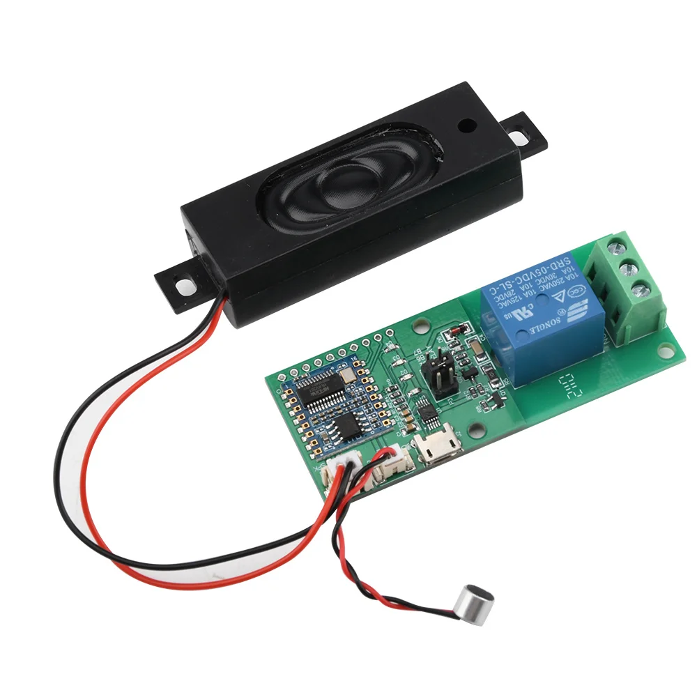 HLK-V20 Intelligent Voice Recognition Chip Control Module Serial Port Module Custom Wake-up Word Voice Control Switch Module