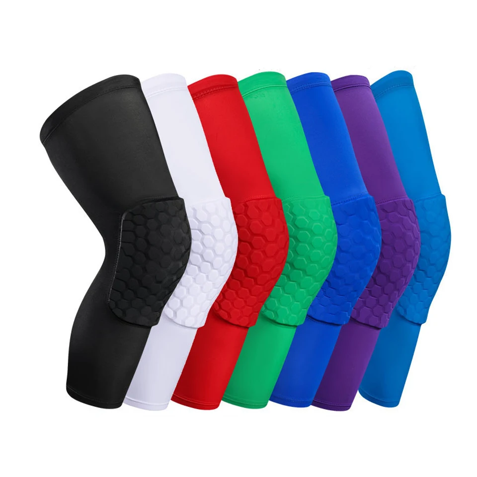 1PC Basketball sports Knee Pads Sleeve Honeycomb Brace Elastic Kneepad Protective Gear Patella Foam Support Volleyball Support