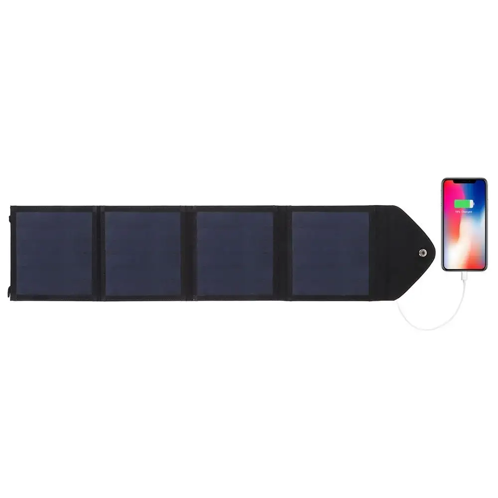 HAWEEL 14W Ultrathin Foldable Solar Panel Charger with 5V / 2.2A USB Port, Support QC3.0 and AFC