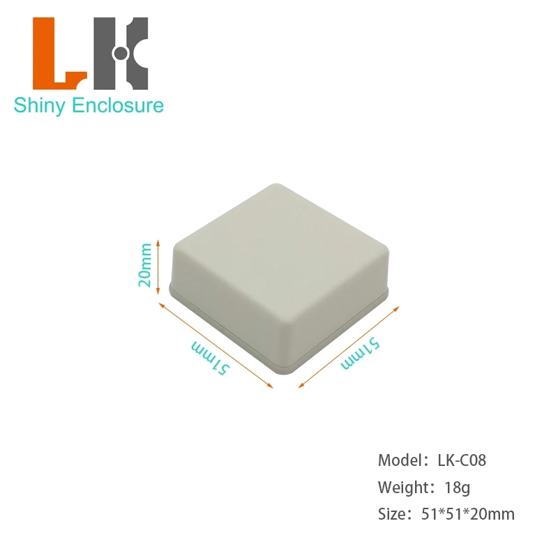 Darmowa wysyłka 4 sztuk/partia niestandardowa obudowa inwertera obudowa PCB DIY instrumenty elektroniczne plastikowe Mini skrzynki elektroniczne 51x51x20mm