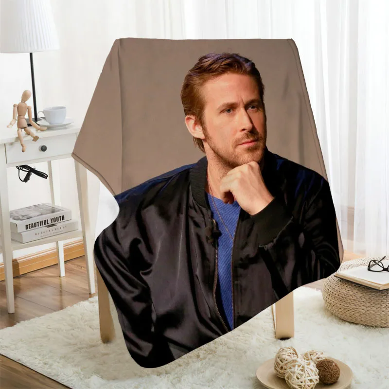 Musife Custom Ryan Gosling Flannel Blanket Design Your own Blanket Flannel Blankets for Sofa DIY Dropshipping