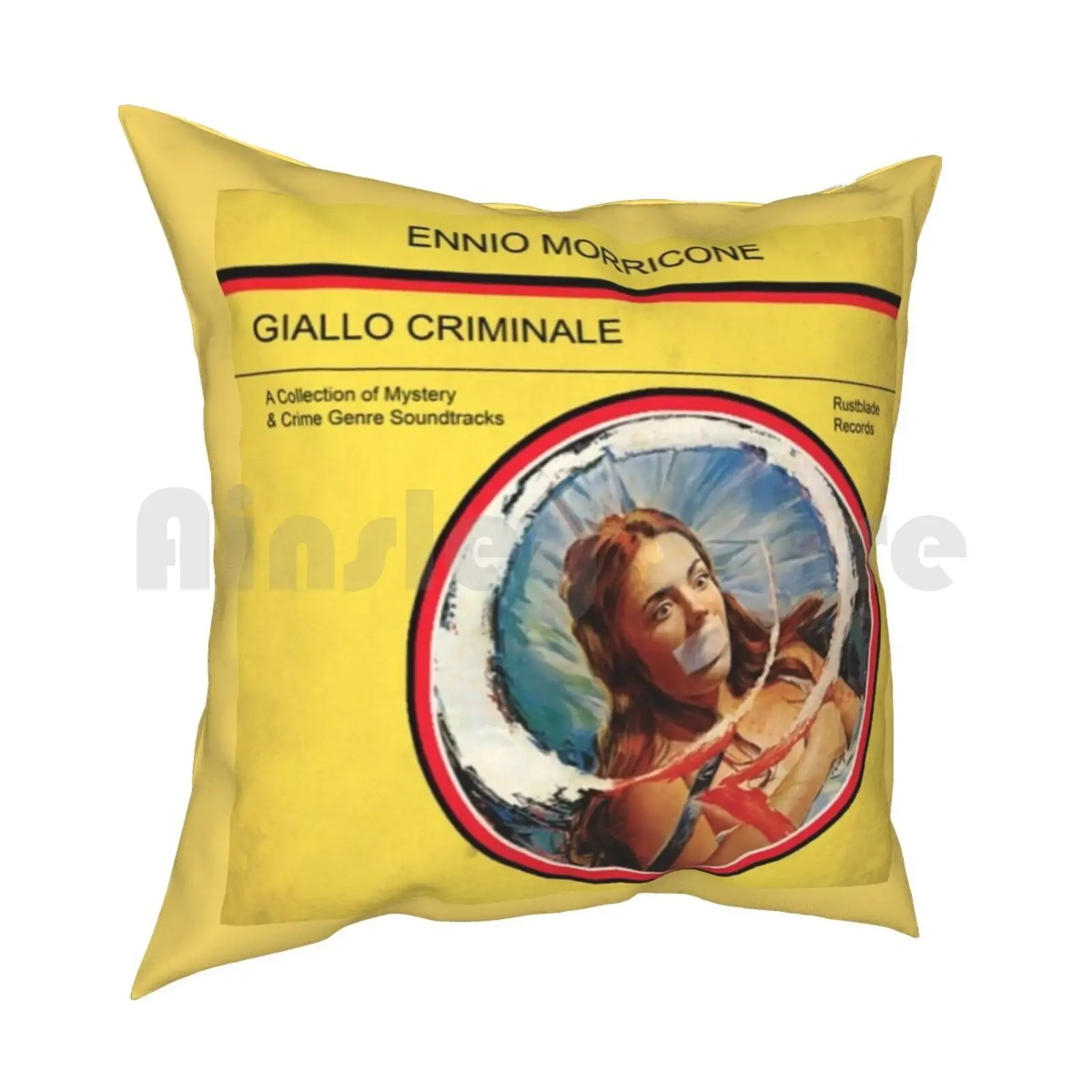 Morricone Soundtrack Cover ( Giallo Criminale ) Pillow Case Printed Home Soft Throw Pillow Ennio Morricone Morricone