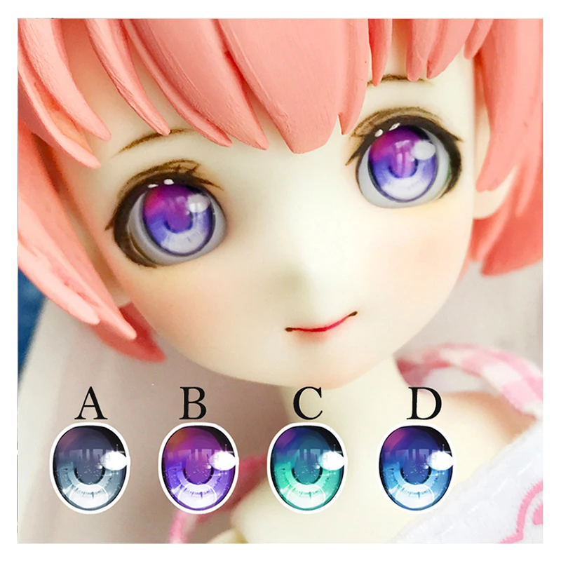 

BJD pressure eyes 10-14-18-24mm 2DD doll cartoon eyes for 1/8 1/6 1/4 1/3 BJD SD DD doll eye metallic effect doll accessories