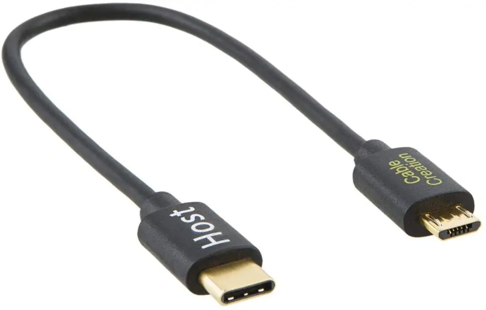 Kabel USB C do Micro USB OTG, przewód o długości 0,65 stopy krótki typ C kompatybilny z Galaxy S8/S8 Plus, Google Pixel 2 XL i telefonami z systemem Android