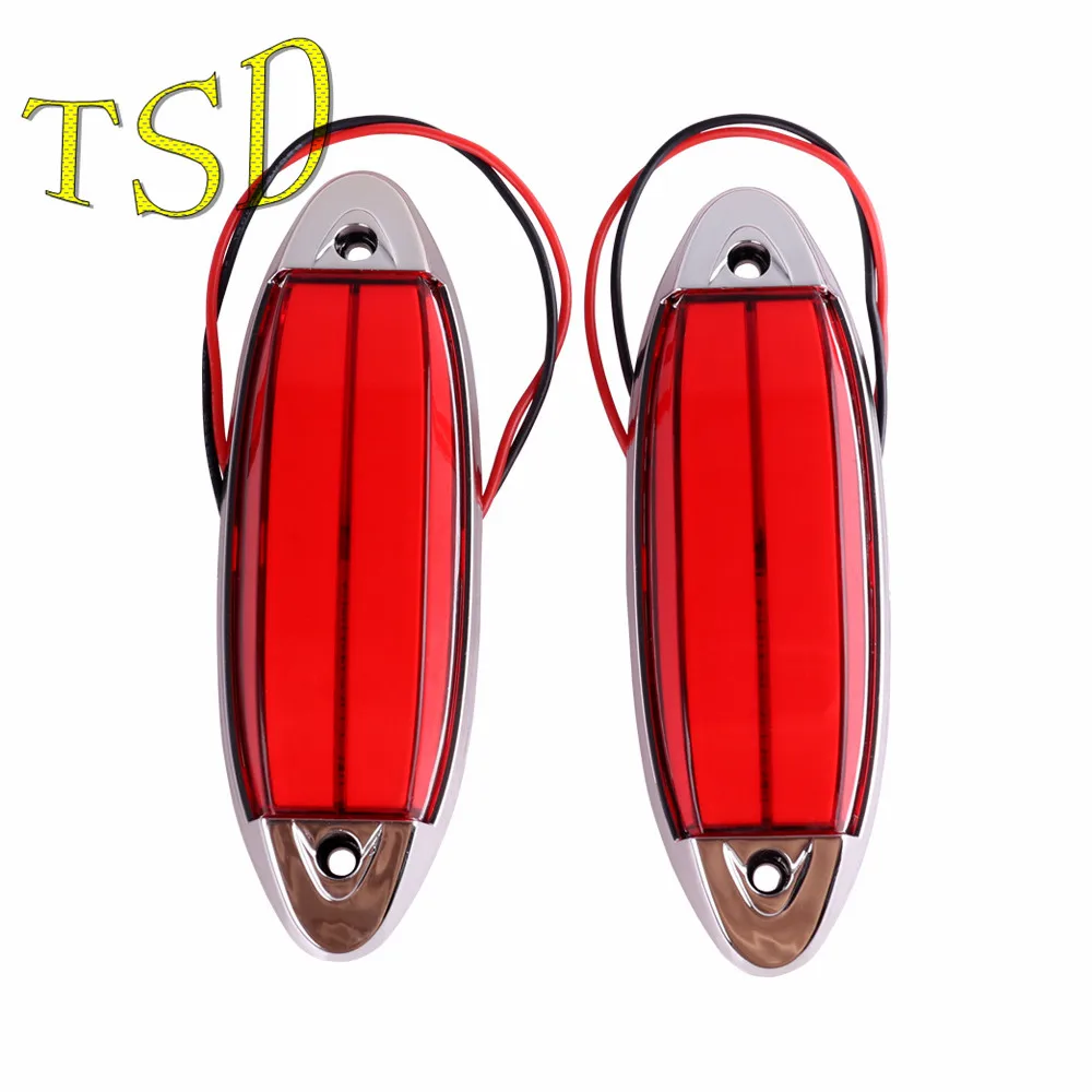 Truck Side Signal Lamp IP65 Auto 2pcs 12V Side Marker Light 24V Red Trailer Indicator Lamp Waterproof Lorry Clearance Lights