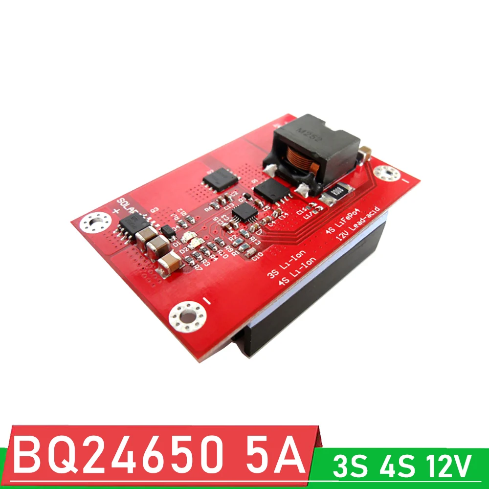 BQ24650 5A MPPT แผงควบคุมพลังงานแสงอาทิตย์ Buck 3S 4S 11.1V 12V Li-Ion LifePo4แบตเตอรี่ลิเธียมแบตเตอรี่ชาร์จบอร์ด18V Solar Charger