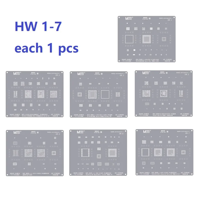Imagem -03 - Maant Bga Estêncil para Huawei P30 Pro P40 Pro Mate 20 Pro Y92023 Kirin 710 Cpu Wifi Pro Estêncil Bga Universal Reball Estêncil