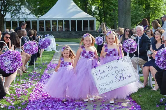 Cute Girls Purple Flower Tutu Dress Kids Single Strap Tulle Dress Ball Gown with Hairbow Children Wedding Party Costume Dresses