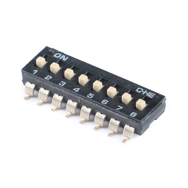 5Pcs/lot DIP switch Toggle Switches 2.54mm SMD 1P/2P/3P/4P/5P/6P/8P black 2.54MM SMD Switch Gold Plated Pin