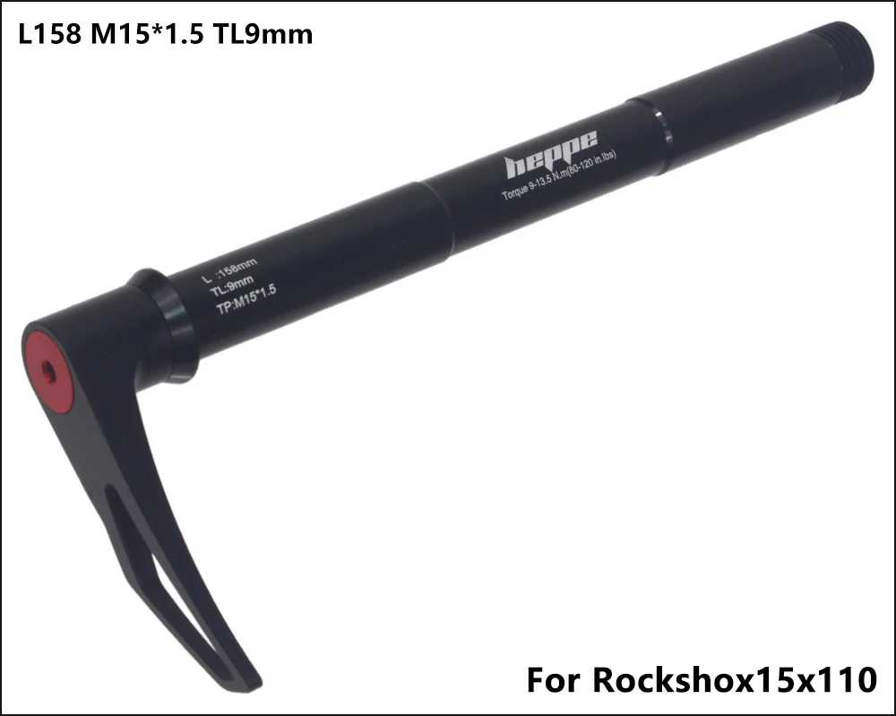 HEPPE Fahrrad Steckachse Vorderradgabel Welle Spieß 15x100 15x110 MTB Rennrad Schnellspanner M15xP1,5 Gewindesteigung Fahrradteile – Detail 20