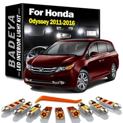BADEYA 17Pcs Canbus LED Interior Courtesy Light Kit For Honda Odyssey 2011 2012 2013 2014 2015 2016 Car Reading Trunk Plate Lamp