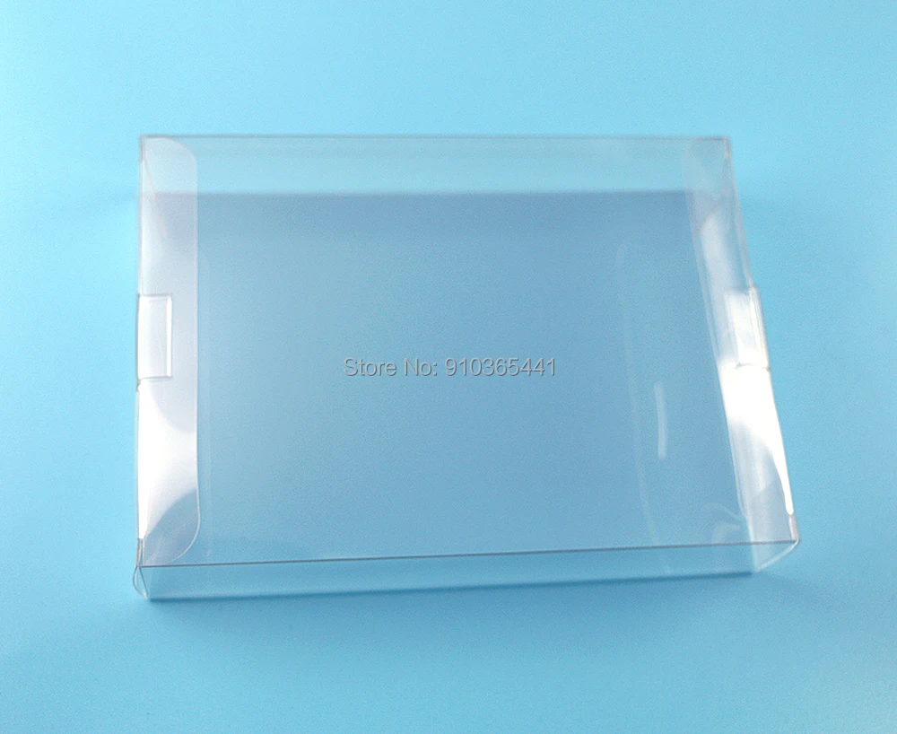 10pcs Clear Game box Protector Case for SNES For N64 games CIB plastic PET transparent Protector case for Nintend game boxes
