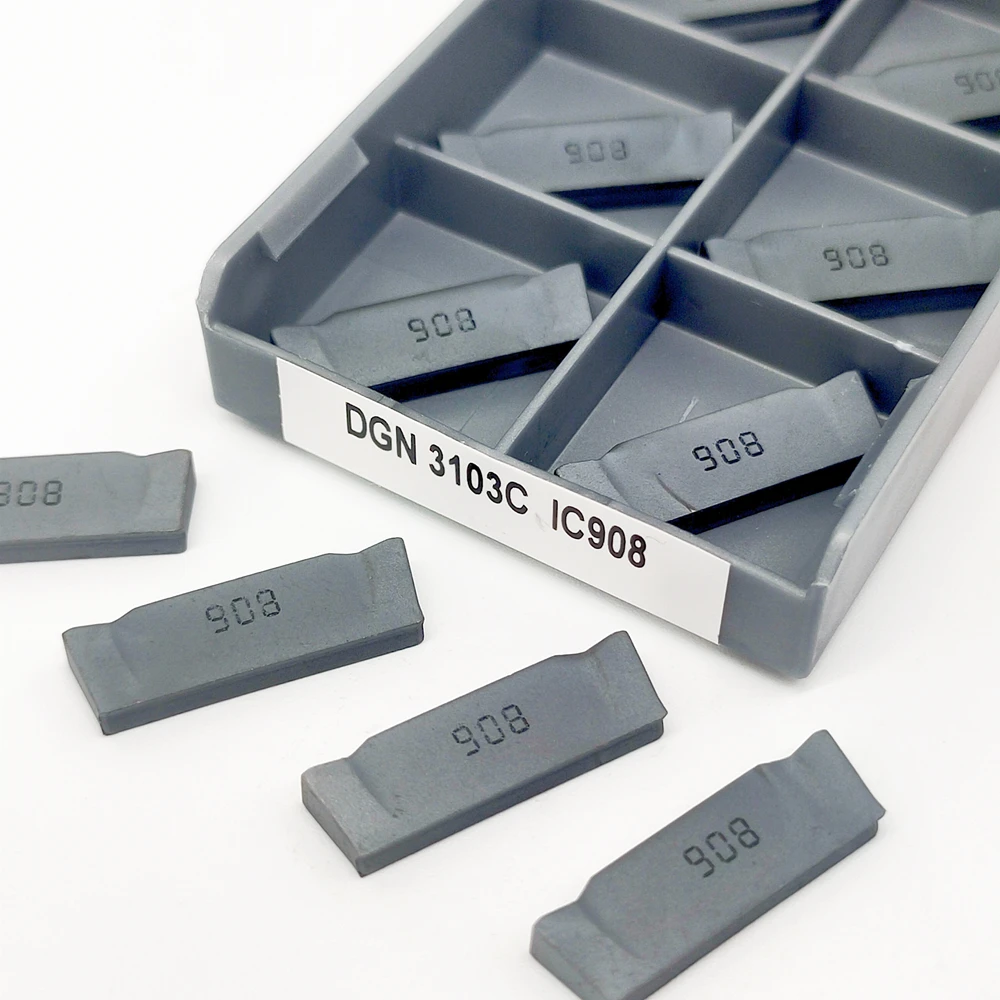 10 قطعة عالية الجودة DGN 3103C IC908 باستخدام الحاسب الآلي كربيد إدراج مشقوق DGN 3103C IC908 لأدوات القطع
