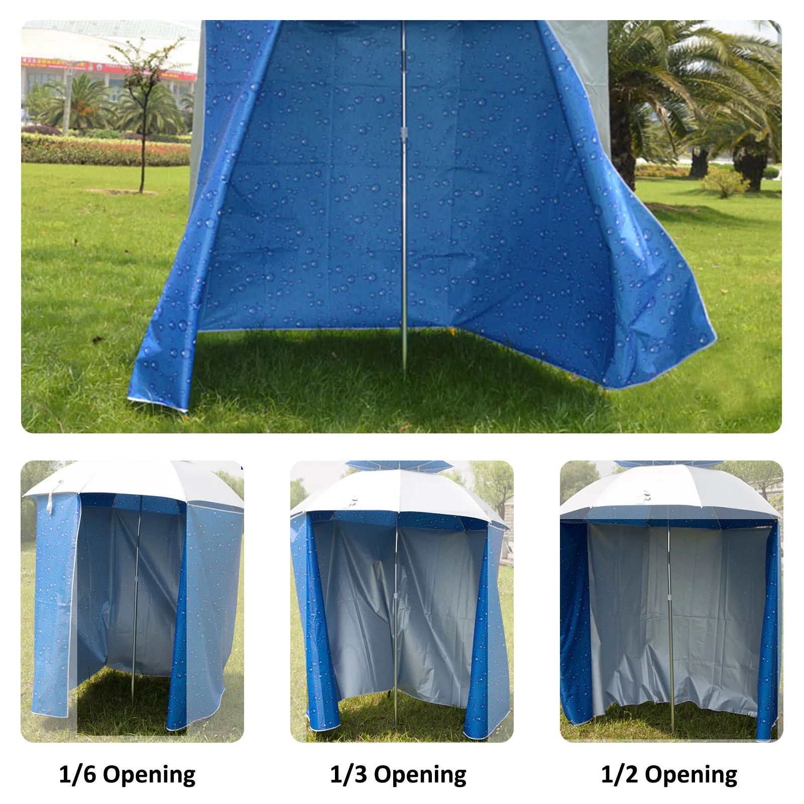 4.8m Rainproof Wall Tent Cloth Of Fishing Umbrella Folding Shade Cloth Beach Sun Protect Apron Camping Equipment (NO Umbrella)