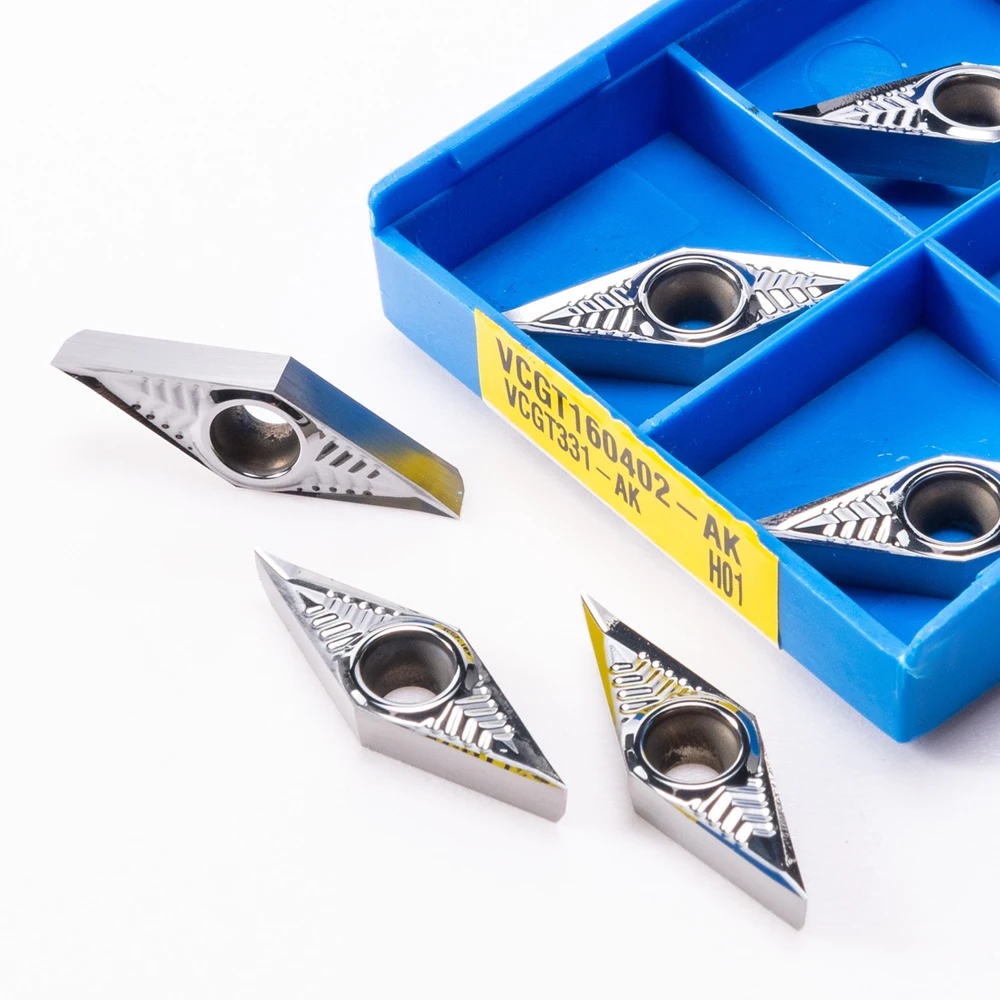 VCGT160408 VCGT160404 AK H01 VCGT1604 Aluminum Cutter blade Insert Cutting Turning Tool CNC Tools AL VCGT 1604 04 08