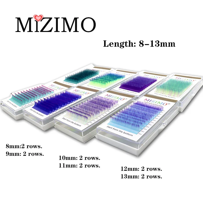 The New Makeup Eyelash Color Grafting Eyelash 8-13mm Mixed Multi-color Mixed Eyelash Extension Tool