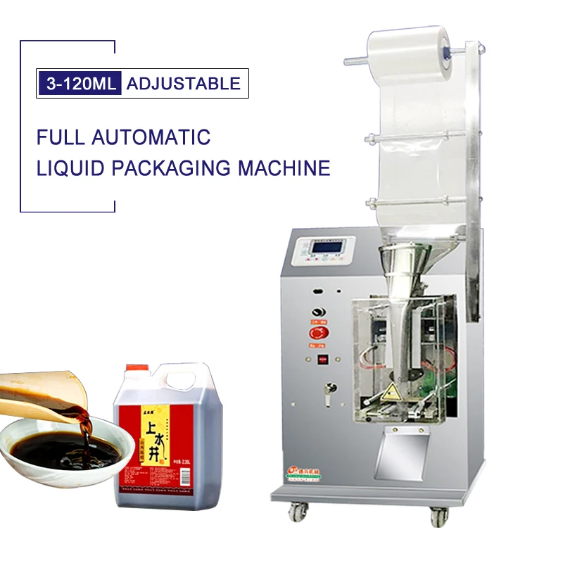 3-120ml automatic liquid filling machine intelligent automatic weighing filling machine soy sauce seasoning sealing machine