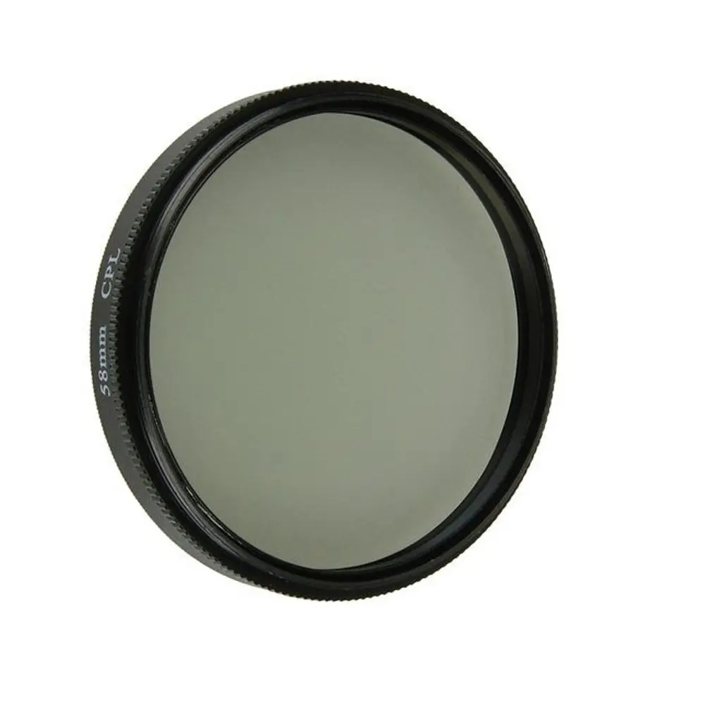 55mm CPL Circular Polarising Filter - Compatible With Panasonic, Sigma, Nikon, Sony Lenses - Threaded, 0.75mm Thread Step