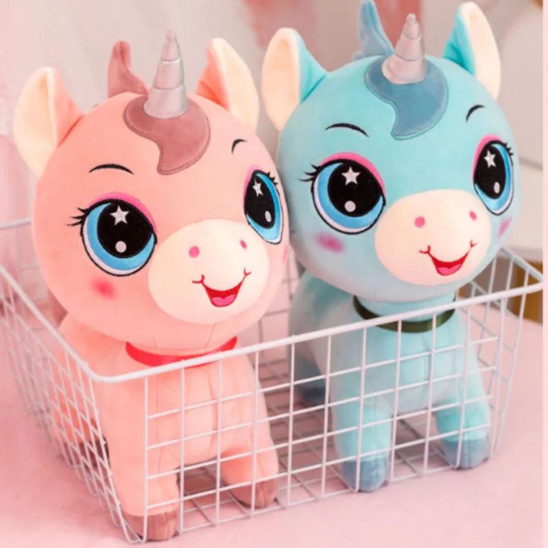 Oreiller en peluche confortable pour enfants, jouets licorne de dessin animé, cadeaux pour garçons et filles