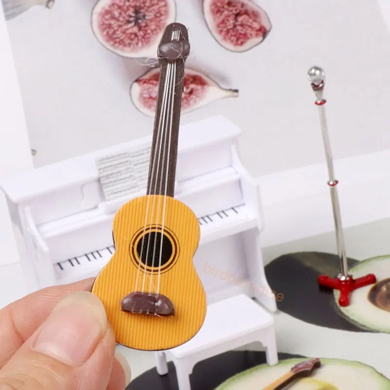 1Set/5Pcs Dollhouse Accessories Miniature  Musical Instrument Drum Saxophone Trumpet Furniture For Barbie House 1/12 Doll House