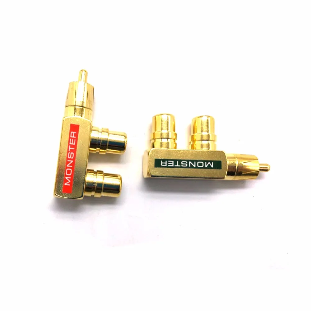 Thouliess 2 шт. позолоченный RCA адаптер RCA Аудио Видео разветвитель Штекер 1 штекер на 2 гнезда