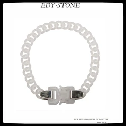 EDY 21SS Hip Hop Punk 1017 9SM ROLLERCOASTER TRACK ALYX PVC Letter Logo Buckle Bracelet For Men Women Girls Jewelry