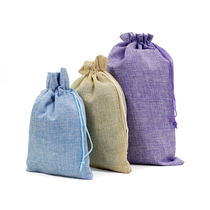 10Pcs Packaging Bags For Gift Linen Bags Jewelry Display Wedding Sack Burlap Bag Diy Jute Bags Gift Drawstring Pouch Gift Box