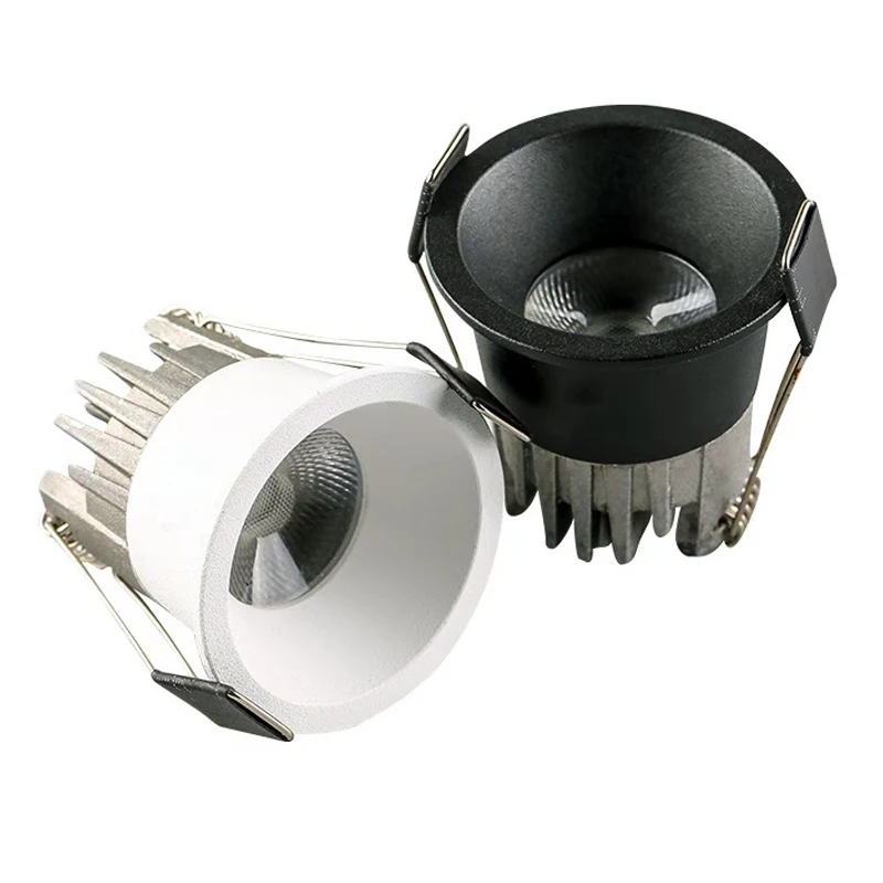 Antykorozyjne ściemnianie LED typu Downlight 3W 5W przeciwodblaskowa lampa sufitowa Led oświetlenie punktowe LED sypialnia kuchnia COB oprawa