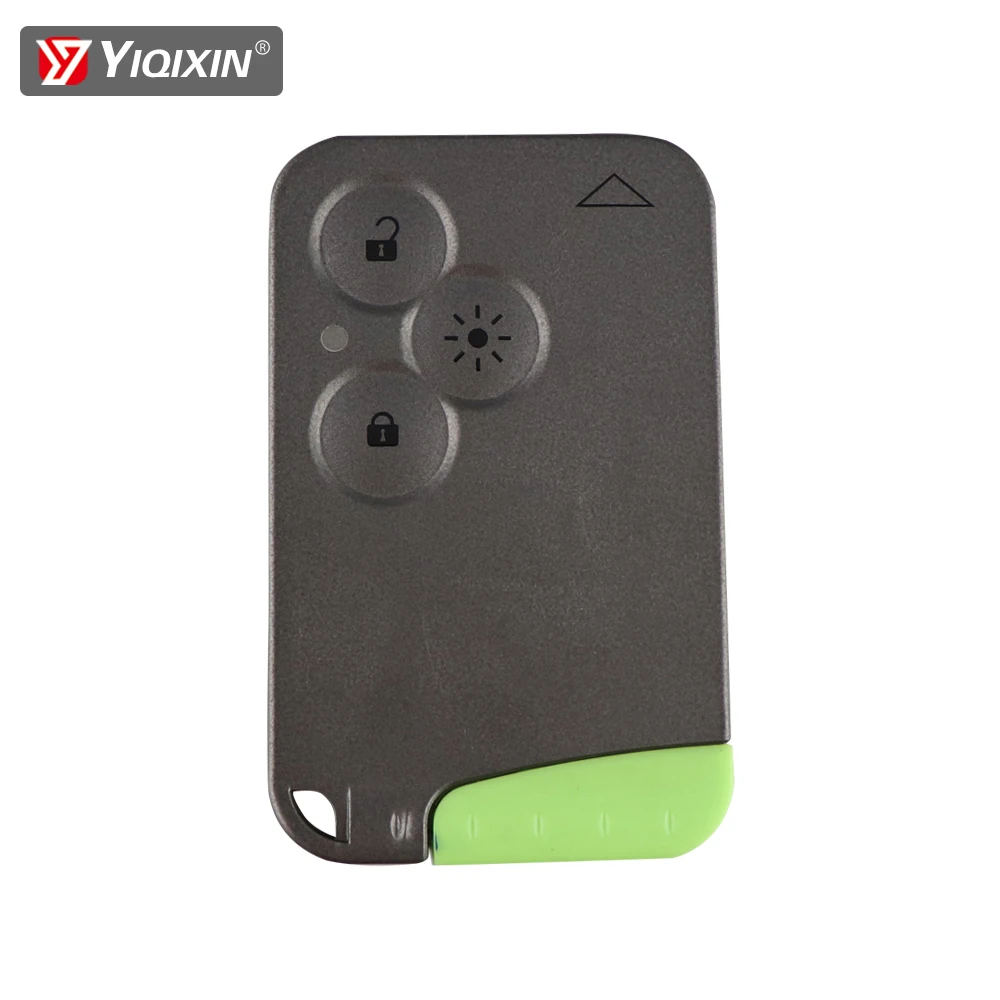 YIQIXIN 10PCS New Replacement 3 Buttons Smart Remote Key Card Shell Case For Renault Laguna Espace Velsatis Insert Small Blade