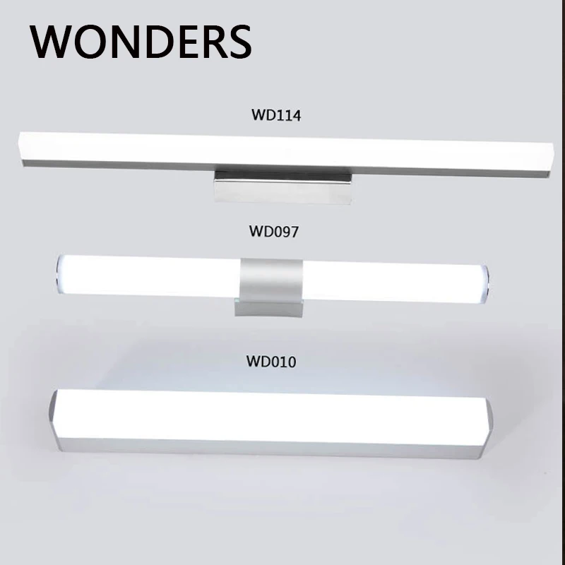 Modern Wall Lamp New Long Strip Wall Decors Mirror Lights Simple Style Acrylic Lighting For Bathroom Bedroom Home Decor Sconces