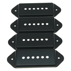 Dopro 4-Pack Parchment/Black Plastic P90 Dogear Guitar Pickup Covers Dog Ear Pickup Cover with Pole Spacing 1-15/16