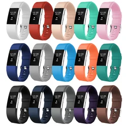 Correa de silicona para reloj inteligente Fitbit Charge 2, accesorios de pulsera, correa de repuesto para Fitbit Charge 2, pequeño y grande