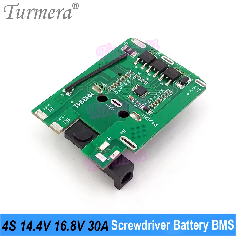 Turmera 4S 14.4V 16.8V 40A 30A BMS płyta zabezpieczająca baterię litową bilans wtyczka DC do wiertarki elektrycznej wkrętak baterie użyj